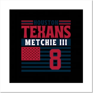 Houston Texans Metchie Iii 8 American Flag Football Posters and Art